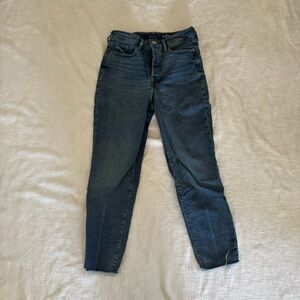 Old Navy Women's OG Straight Leg Jeans - Dark Blue
